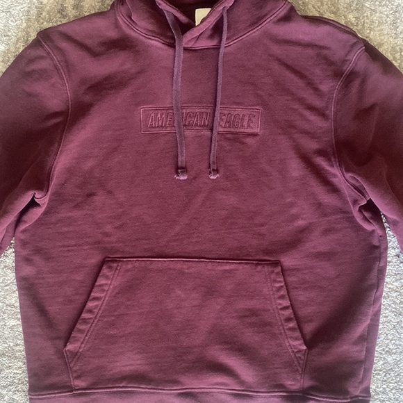 Maroon American Eagle hoodie - Picture 3 of 4